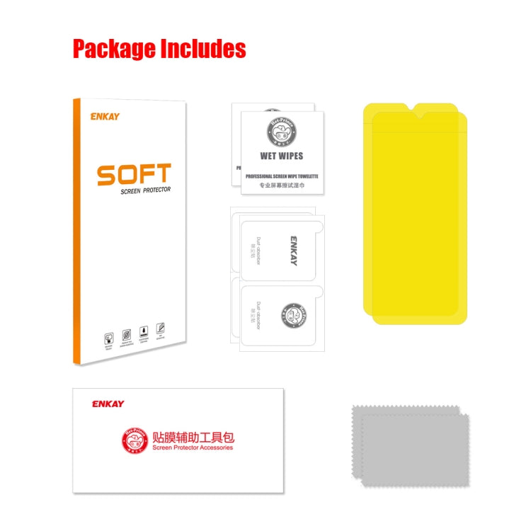 For OPPO A2x 5G 2pcs ENKAY Hat-Prince Full Glue Coverage Soft Explosion-proof Hydrogel Film - Others by ENKAY | Online Shopping UK | buy2fix