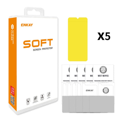 For OPPO A16e 5pcs ENKAY Hat-Prince Full Glue Coverage Soft Explosion-proof Hydrogel Film - Others by ENKAY | Online Shopping UK | buy2fix