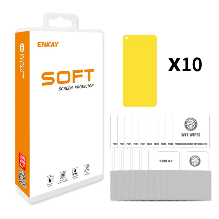 For OPPO K10 4G 10pcs ENKAY Hat-Prince Full Glue Coverage Soft Explosion-proof Hydrogel Film - Others by ENKAY | Online Shopping UK | buy2fix