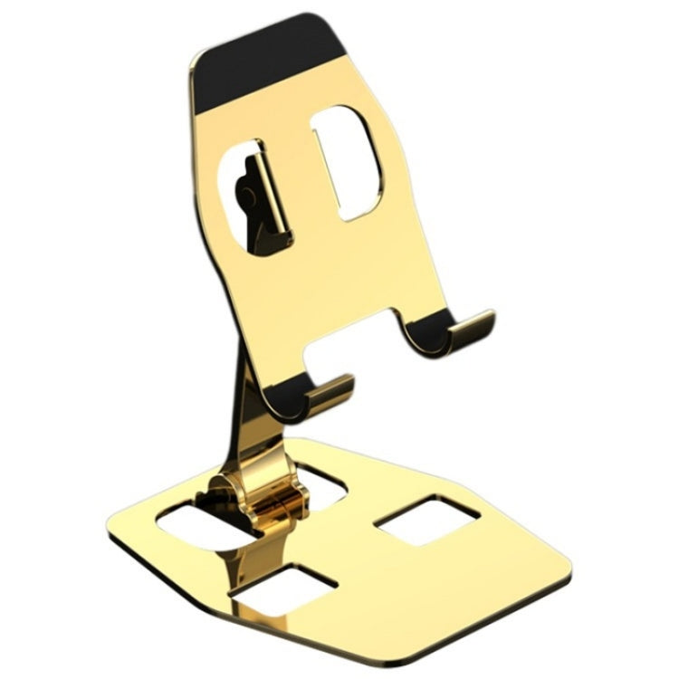 YY-018 Foldable Aluminum Alloy Desktop Phone Tablet Holder(Gold) - Desktop Holder by buy2fix | Online Shopping UK | buy2fix
