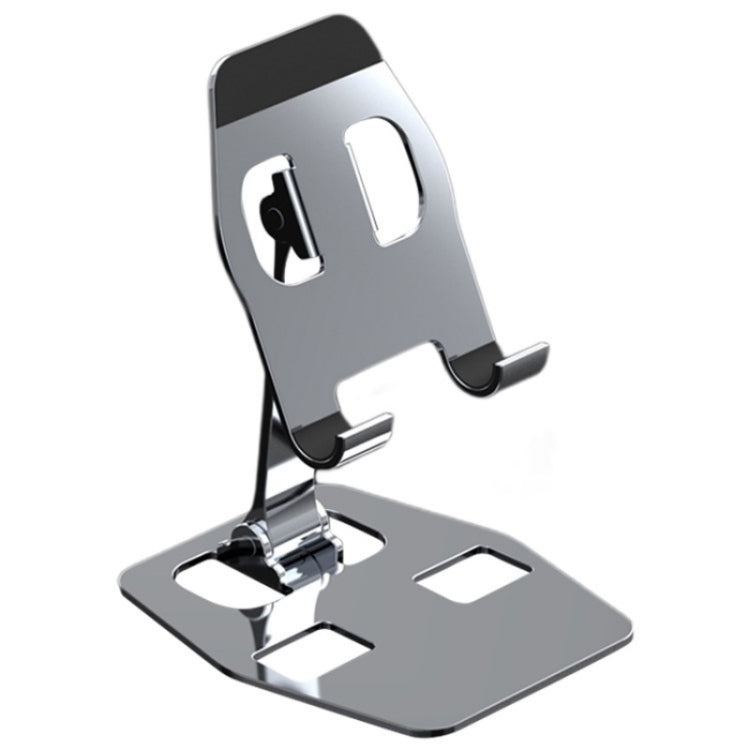 YY-018 Foldable Aluminum Alloy Desktop Phone Tablet Holder(Silver) - Desktop Holder by buy2fix | Online Shopping UK | buy2fix