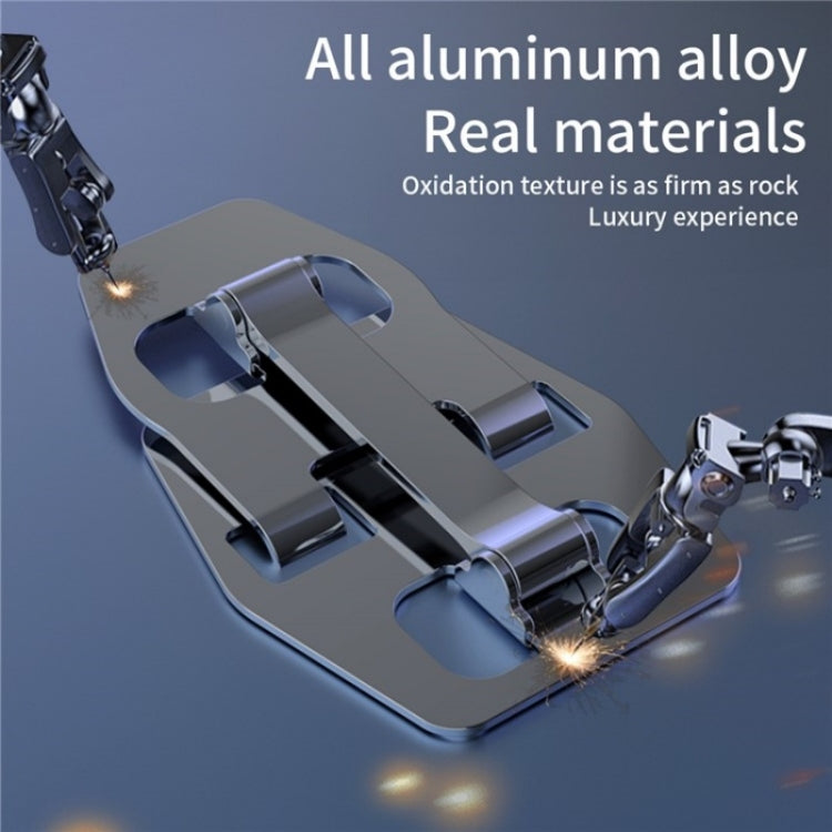 YY-018 Foldable Aluminum Alloy Desktop Phone Tablet Holder(Silver) - Desktop Holder by buy2fix | Online Shopping UK | buy2fix