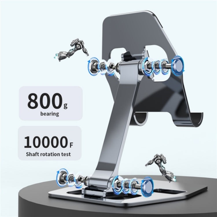 YY-018 Foldable Aluminum Alloy Desktop Phone Tablet Holder(Gold) - Desktop Holder by buy2fix | Online Shopping UK | buy2fix