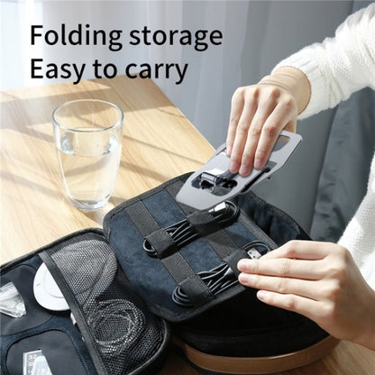 YY-018 Foldable Aluminum Alloy Desktop Phone Tablet Holder(Grey) - Desktop Holder by buy2fix | Online Shopping UK | buy2fix