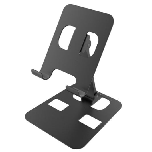 YY-026 Foldable Aluminum Alloy Desktop Phone Stand(Black) - Desktop Holder by buy2fix | Online Shopping UK | buy2fix