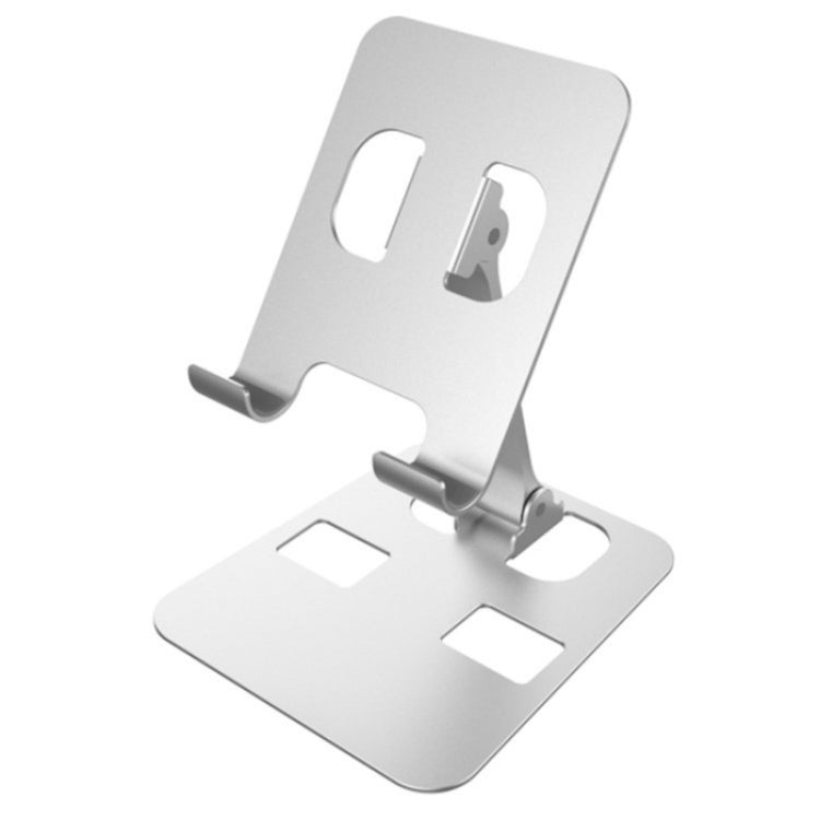 YY-026 Foldable Aluminum Alloy Desktop Phone Stand(Silver Grey) - Desktop Holder by buy2fix | Online Shopping UK | buy2fix