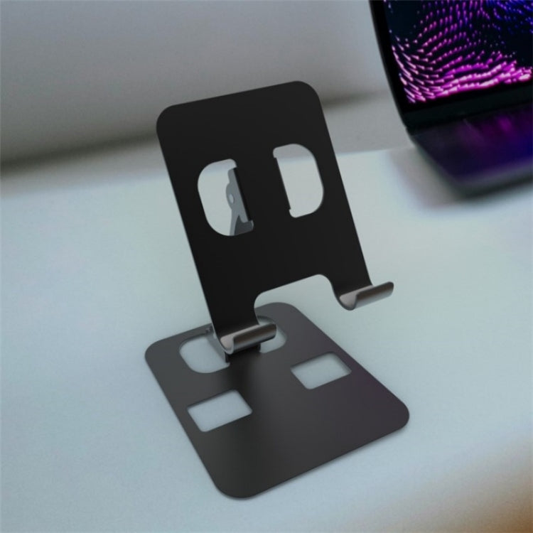 YY-026 Foldable Aluminum Alloy Desktop Phone Stand(Silver Grey) - Desktop Holder by buy2fix | Online Shopping UK | buy2fix