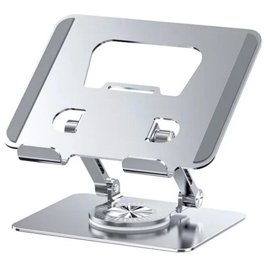 YY-J18 360 Degree Rotation Folding Hollow Heat Dissipation Phone Tablet Stand(Silver) - Desktop Holder by buy2fix | Online Shopping UK | buy2fix