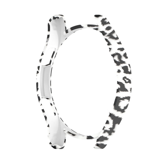 For Samsung Galaxy Watch FE 40mm Half Pack Hollow PC Watch Protective Case(White Hair Leopard) - Watch Cases by buy2fix | Online Shopping UK | buy2fix