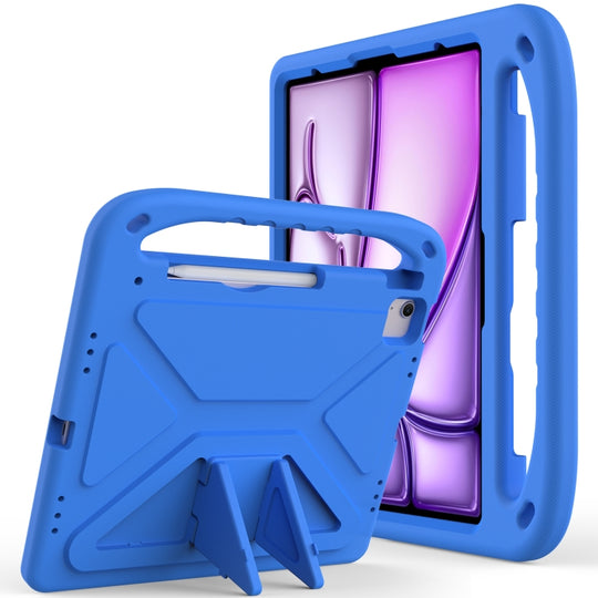 For iPad Air 13 2026 / 2025 / 2024 Handle EVA Shockproof Tablet Case with Holder(Blue)