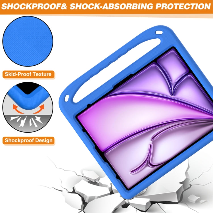 For iPad Air 13 2025 / 2024 Handle EVA Shockproof Tablet Case with Holder(Blue) - iPad Air 13 2025 / 2024 Cases by buy2fix | Online Shopping UK | buy2fix