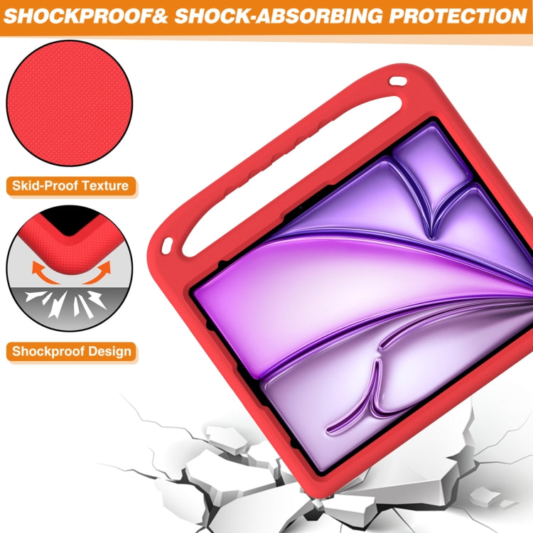 For iPad Air 13 2025 / 2024 Handle EVA Shockproof Tablet Case with Holder(Red) - iPad Air 13 2025 / 2024 Cases by buy2fix | Online Shopping UK | buy2fix