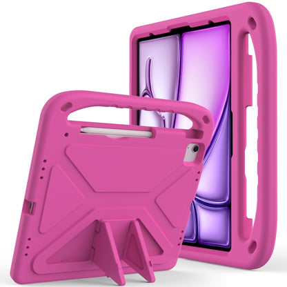 For iPad Air 13 2025 / 2024 Handle EVA Shockproof Tablet Case with Holder(RoseRed) - iPad Air 13 2025 / 2024 Cases by buy2fix | Online Shopping UK | buy2fix