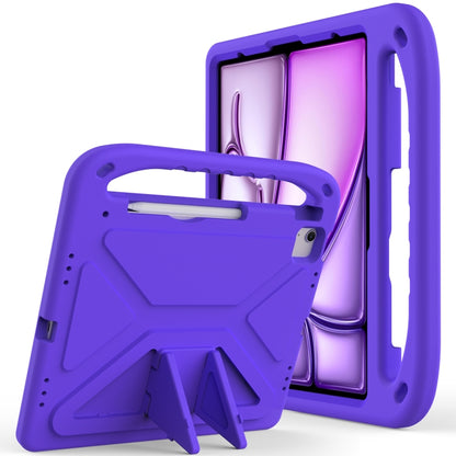 For iPad Air 13 2025 / 2024 Handle EVA Shockproof Tablet Case with Holder(Purple) - iPad Air 13 2025 / 2024 Cases by buy2fix | Online Shopping UK | buy2fix