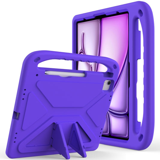 For iPad Air 13 2025 / 2024 Handle EVA Shockproof Tablet Case with Holder(Purple) - iPad Air 13 2025 / 2024 Cases by buy2fix | Online Shopping UK | buy2fix