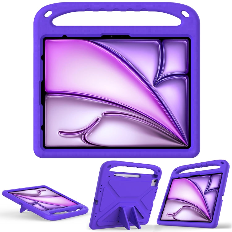 For iPad Air 13 2025 / 2024 Handle EVA Shockproof Tablet Case with Holder(Purple) - iPad Air 13 2025 / 2024 Cases by buy2fix | Online Shopping UK | buy2fix
