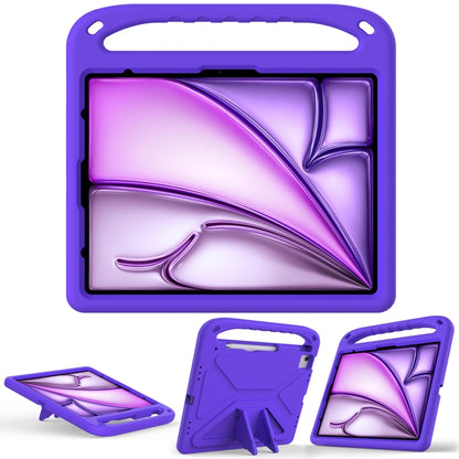 For iPad Air 13 2025 / 2024 Handle EVA Shockproof Tablet Case with Holder(Purple) - iPad Air 13 2025 / 2024 Cases by buy2fix | Online Shopping UK | buy2fix