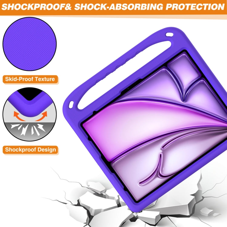 For iPad Air 13 2025 / 2024 Handle EVA Shockproof Tablet Case with Holder(Purple) - iPad Air 13 2025 / 2024 Cases by buy2fix | Online Shopping UK | buy2fix