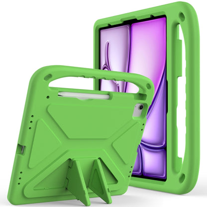 For iPad Air 13 2025 / 2024 Handle EVA Shockproof Tablet Case with Holder(Green) - iPad Air 13 2025 / 2024 Cases by buy2fix | Online Shopping UK | buy2fix