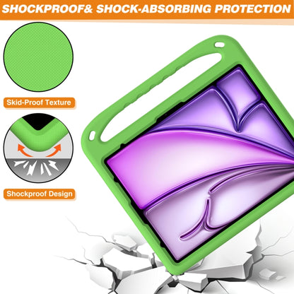 For iPad Air 13 2025 / 2024 Handle EVA Shockproof Tablet Case with Holder(Green) - iPad Air 13 2025 / 2024 Cases by buy2fix | Online Shopping UK | buy2fix