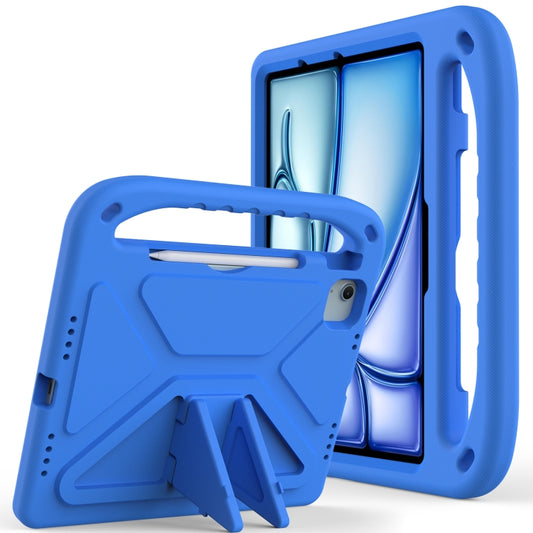 For iPad Air 11 2025 / 2024 / Pro 11 2024 Handle EVA Shockproof Tablet Case with Holder(Blue) - iPad Air 11 2025 / 2024 Cases by buy2fix | Online Shopping UK | buy2fix