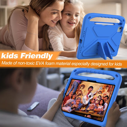 For iPad Air 11 2025 / 2024 / Pro 11 2024 Handle EVA Shockproof Tablet Case with Holder(Blue) - iPad Air 11 2025 / 2024 Cases by buy2fix | Online Shopping UK | buy2fix