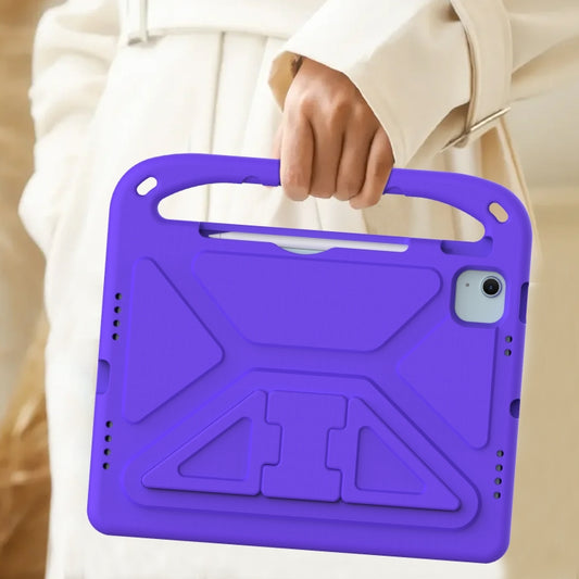 For iPad Air 11 2025 / 2024 / Pro 11 2024 Handle EVA Shockproof Tablet Case with Holder(Purple) - iPad Air 11 2025 / 2024 Cases by buy2fix | Online Shopping UK | buy2fix