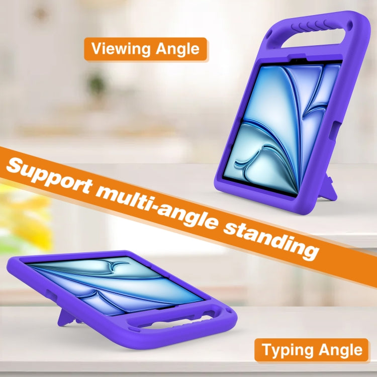 For iPad Air 11 2025 / 2024 / Pro 11 2024 Handle EVA Shockproof Tablet Case with Holder(Purple) - iPad Air 11 2025 / 2024 Cases by buy2fix | Online Shopping UK | buy2fix