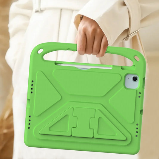 For iPad Air 11 2025 / 2024 / Pro 11 2024 Handle EVA Shockproof Tablet Case with Holder(Green) - iPad Air 11 2025 / 2024 Cases by buy2fix | Online Shopping UK | buy2fix