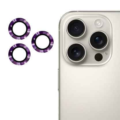 For iPhone 16 Pro / 16 Pro Max ENKAY 9H Rear Lens Aluminium Alloy Tempered Glass Film(Dark Purple) - iPhone 16 Pro Max Tempered Glass by ENKAY | Online Shopping UK | buy2fix