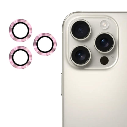 For iPhone 16 Pro / 16 Pro Max ENKAY 9H Rear Lens Aluminium Alloy Tempered Glass Film(Pink) - iPhone 16 Pro Max Tempered Glass by ENKAY | Online Shopping UK | buy2fix