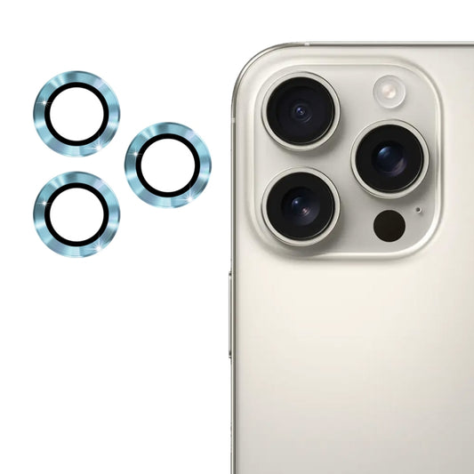 For iPhone 16 Pro / 16 Pro Max ENKAY 9H Rear Lens Aluminium Alloy Tempered Glass Film(Sierra Blue) - iPhone 16 Pro Max Tempered Glass by ENKAY | Online Shopping UK | buy2fix