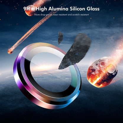 For iPhone 16 / 16 Plus ENKAY 9H Rear Lens Aluminium Alloy Tempered Glass Film(Silver) - iPhone 16 Plus Tempered Glass by ENKAY | Online Shopping UK | buy2fix