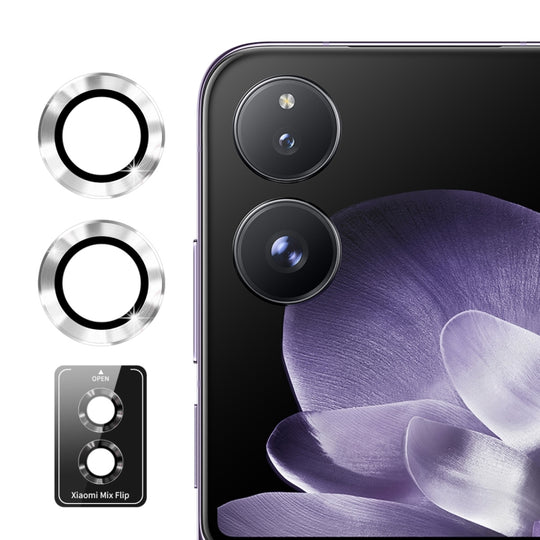 For Xiaomi Mix Flip ENKAY 9H Rear Lens Aluminium Alloy Tempered Glass Film(Silver)
