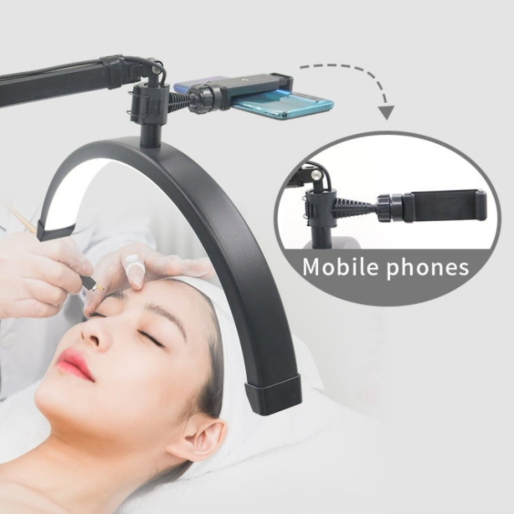 HD-M3X Pro 16 inch Adjustable Brightness Beauty Light Half Moon Light Eyelash Tech Lamp, Plug:UK Plug(White) by buy2fix