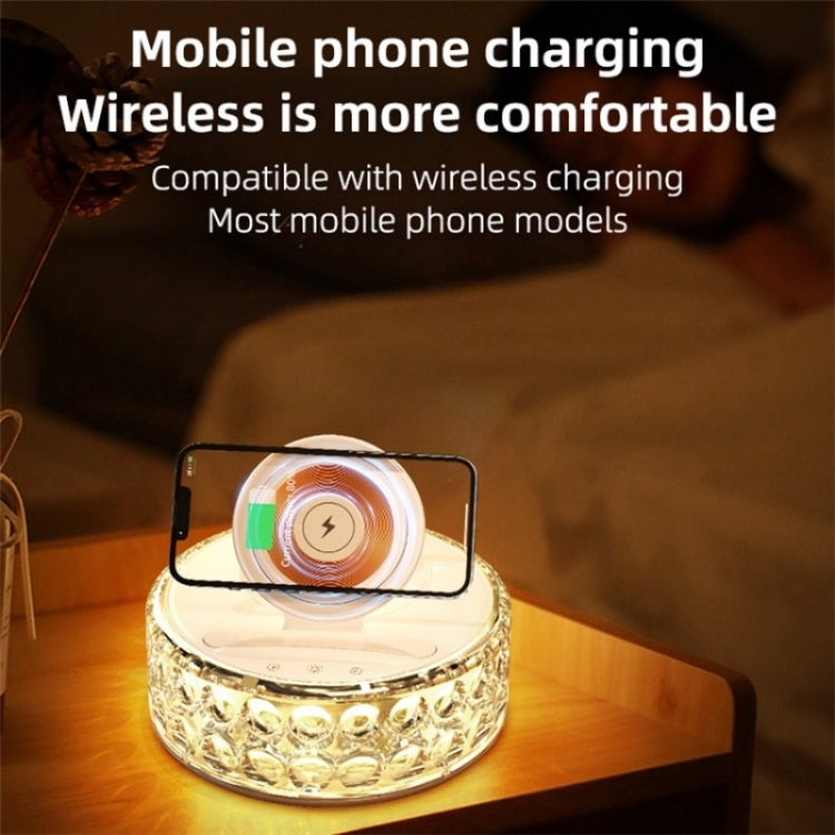 F11 Mobile Phone Holder Desktop Wireless Charger Dock Multi-Function Crystal Night Light by buy2fix
