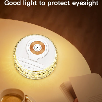 F11 Mobile Phone Holder Desktop Wireless Charger Dock Multi-Function Crystal Night Light by buy2fix