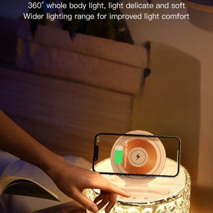F11 Mobile Phone Holder Desktop Wireless Charger Dock Multi-Function Crystal Night Light by buy2fix