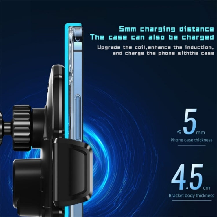 SD10 Wireless Charging Car Air Vent Car Mount Smart Sensor Phone Holder Charger - Wireless Charger Holders by buy2fix | Online Shopping UK | buy2fix