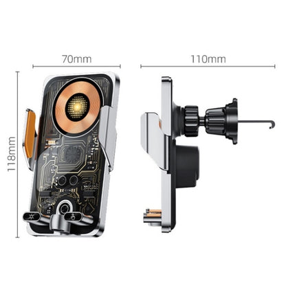 C1 Car Wireless 66W Fast Charger Phone Holder Infrared Sensor Punk Style(Black) - Wireless Charger Holders by buy2fix | Online Shopping UK | buy2fix