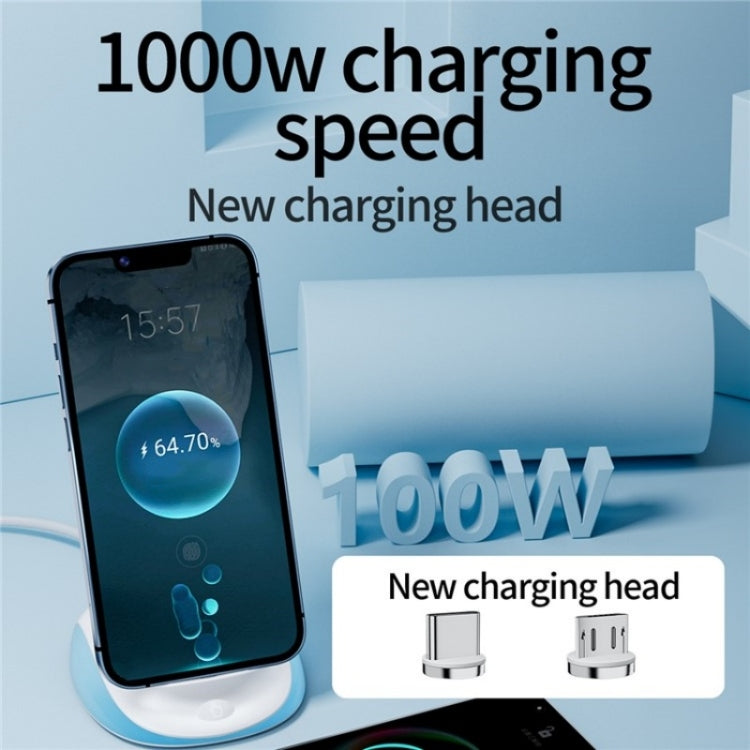 K18 Universal Desktop Stand 15W Wireless Fast Charging Phone Charger(Blue) by buy2fix