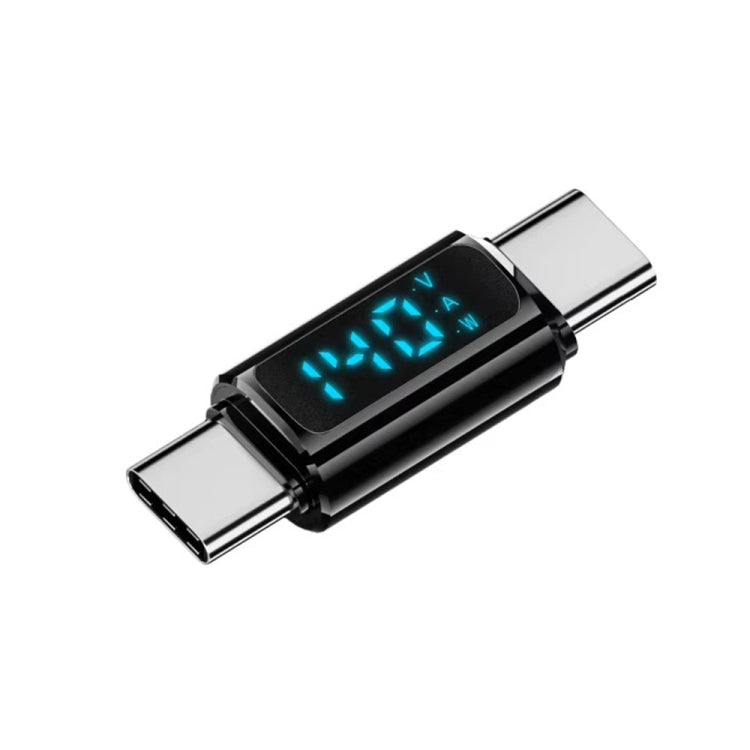 Type-C Male to Type-C Male 40Gbps Data Transmission PD140W Digital Display Adapter(Black) - OTG Adapter by buy2fix | Online Shopping UK | buy2fix