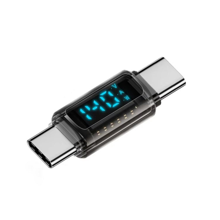 Type-C Male to Type-C Male 40Gbps Data Transmission PD140W Digital Display Adapter(Transparent Black) - OTG Adapter by buy2fix | Online Shopping UK | buy2fix