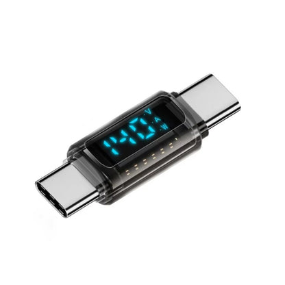 Type-C Male to Type-C Male 40Gbps Data Transmission PD140W Digital Display Adapter(Transparent Black) - OTG Adapter by buy2fix | Online Shopping UK | buy2fix
