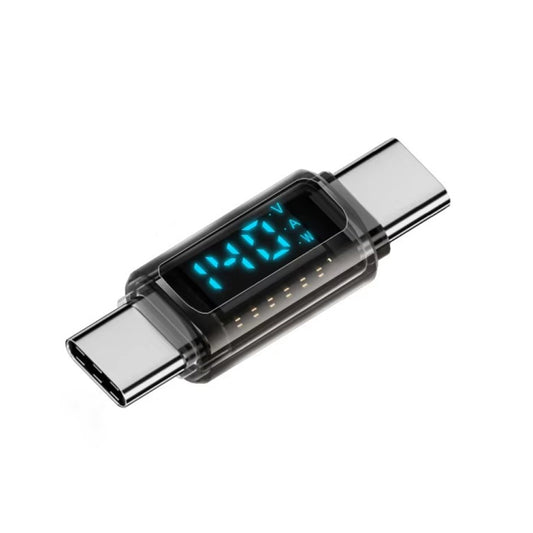 Type-C Male to Type-C Male 40Gbps Data Transmission PD140W Digital Display Adapter(Transparent Black) - OTG Adapter by buy2fix | Online Shopping UK | buy2fix