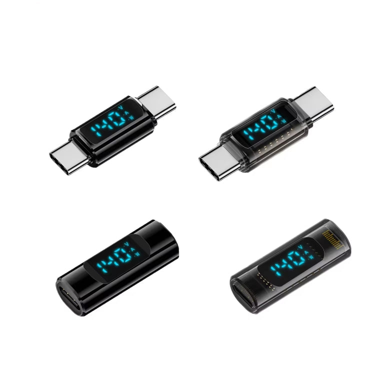Type-C Female to Type-C Female 40Gbps Data Transmission PD140W Digital Display Adapter(Black) - OTG Adapter by buy2fix | Online Shopping UK | buy2fix