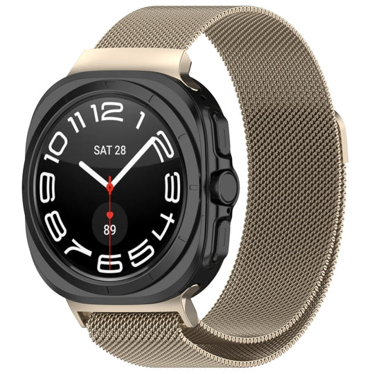 For Galaxy Watch Ultra2 2026 / 2025 / 1 2024 Milan Magnetic Metal Steel Watch Band(Starlight)