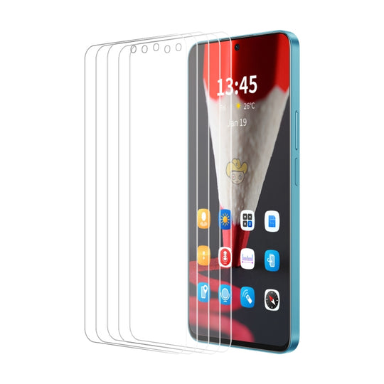 For Galaxy S24 FE 5G 5pcs ENKAY 9H Big Arc Edge High Aluminum-silicon Tempered Glass Film