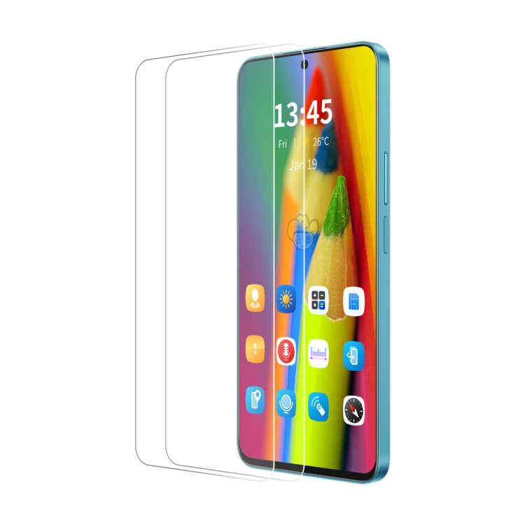 For Motorola Moto G Play 2024 2pcs ENKAY 9H Big Arc Edge High Aluminum-silicon Tempered Glass Film by ENKAY