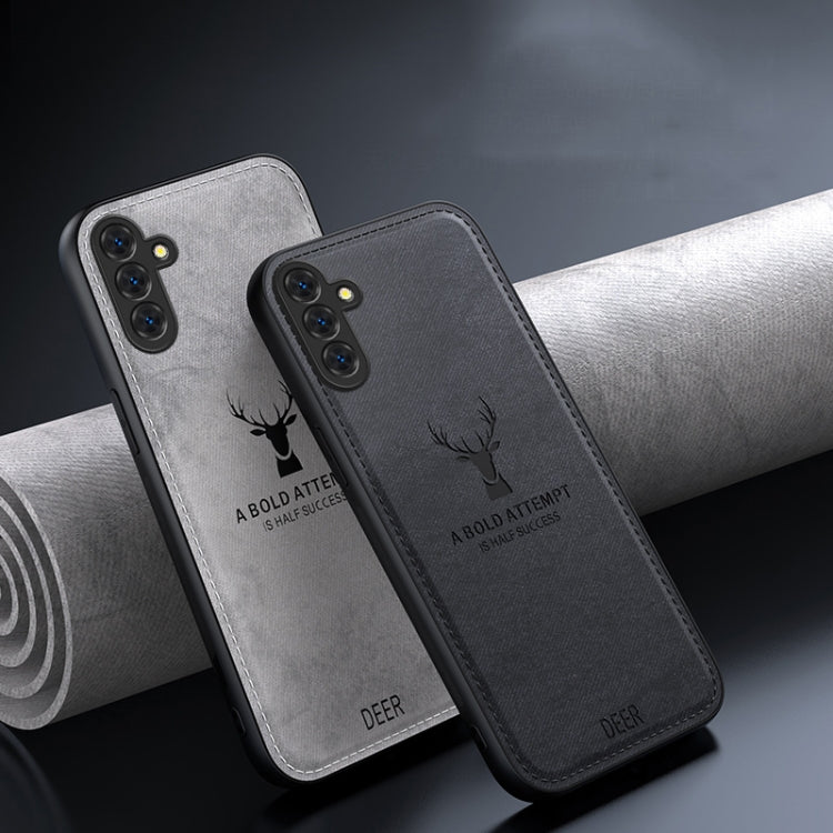 For Samsung Galaxy S25+ 5G Deer Head Cloth Skin All-inclusive Phone Case(Black) by buy2fix